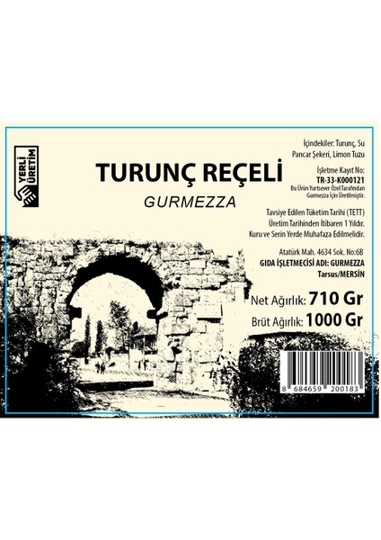 Turunç Reçeli (710 gr net)