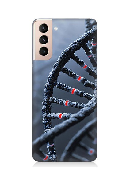 Samsung Galaxy S21 Plus Uyumlu Dna Sarmalı Desenli Silikon Kılıf