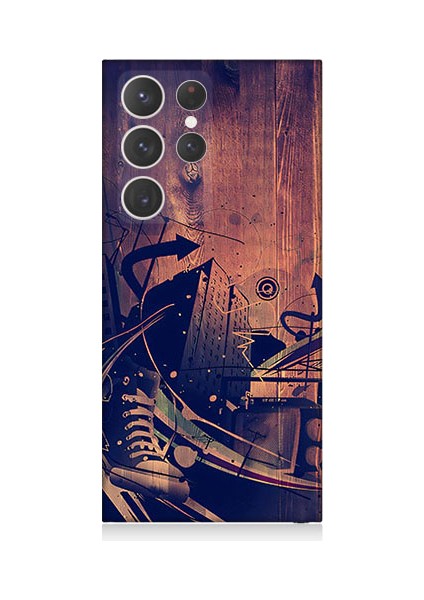 Samsung Galaxy S23 Ultra Uyumlu Karanlık Tiyatro Desenli Silikon Kılıf