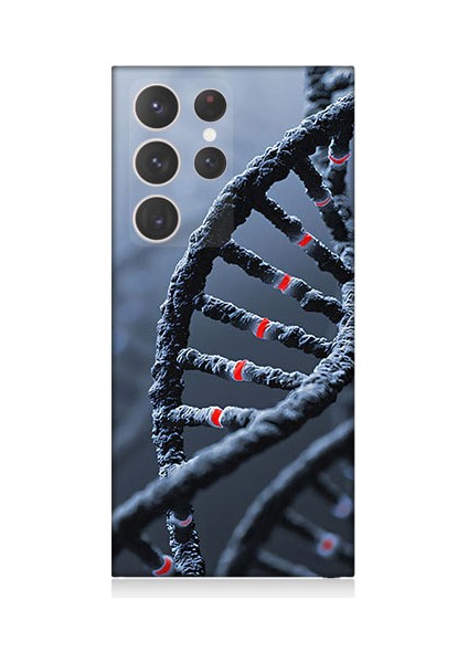 Samsung Galaxy S23 Ultra Uyumlu Dna Sarmalı Desenli Silikon Kılıf