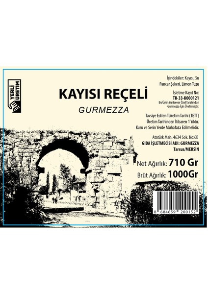 Kayısı Reçeli (710 gr net)