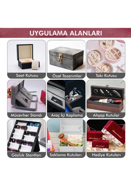 Suni Deri Yapışkanlı Alkantara Döşemelik Kumaş 48 cm x 100 cm Renk Seçenekli