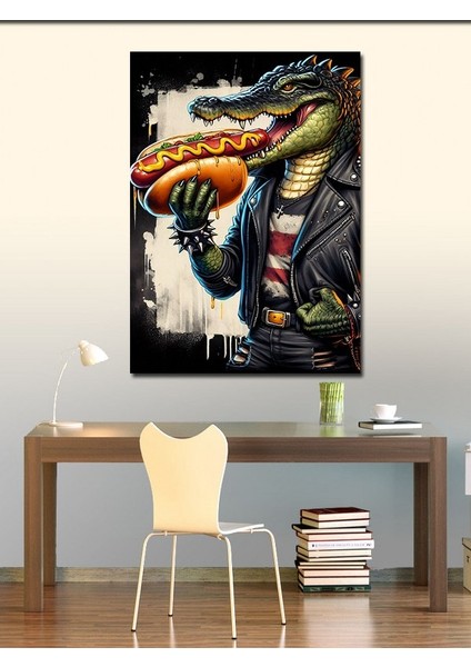 Kanvas Tablo Dev Hotdog ve Timsah fiyatları