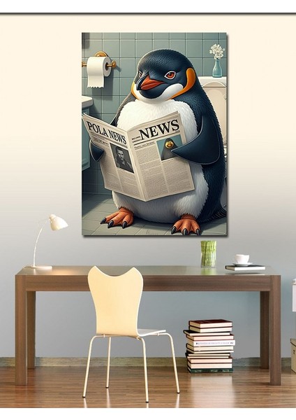 Kanvas Tablo Gazete Okuyan Penguen fiyatları