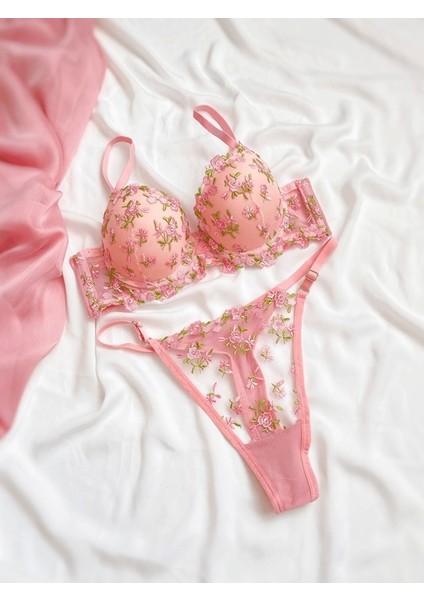 Küçük Çiçekli Destekli Sütyen Takım fiyatları