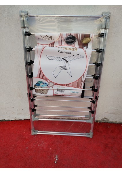 Çamaşır Askısı Full Alüminyum Kalın Esnek Borulu Paslanmaz Hafif Tasarım 16 kg Taşıma Kapasiteli