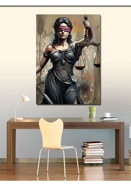 Kanvas Tablo Adalet Terazisi ve Kadın fiyatları