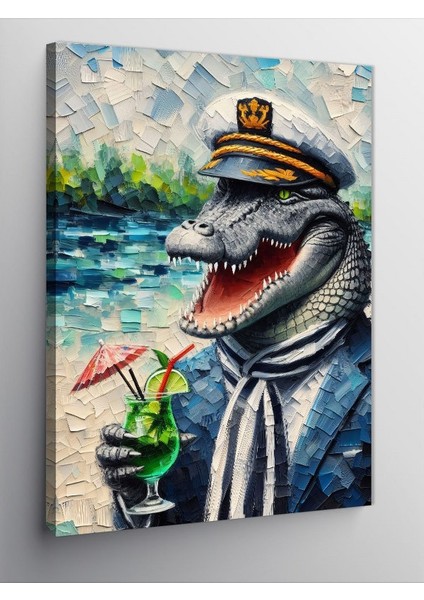 Kanvas Tablo Tropik Dinozor