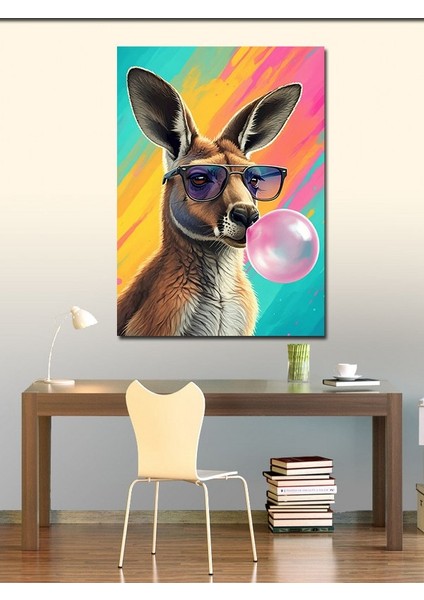 Kanvas Tablo Sakız Çiğneyen Kanguru fiyatları