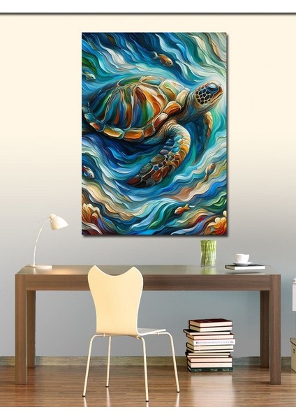 Kanvas Tablo Dalgalarla Kaplı Deniz Kaplumbağası fiyatları