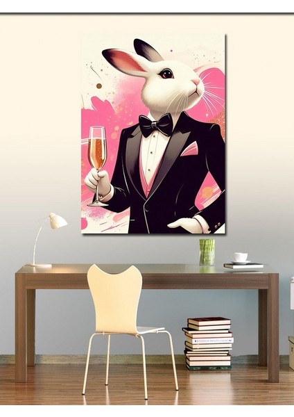 Kanvas Tablo Tuxedo Giyen Tavşan fiyatları