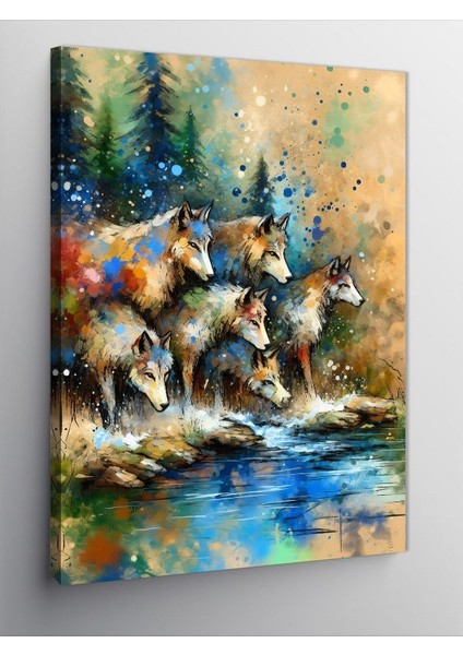 Kanvas Tablo Suda Kurtlar