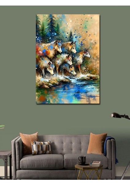 Kanvas Tablo Suda Kurtlar modelleri