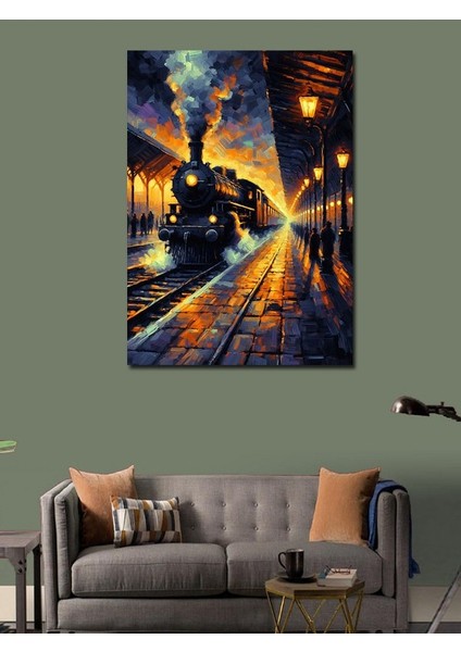 Kanvas Tablo Buharlı Tren modelleri