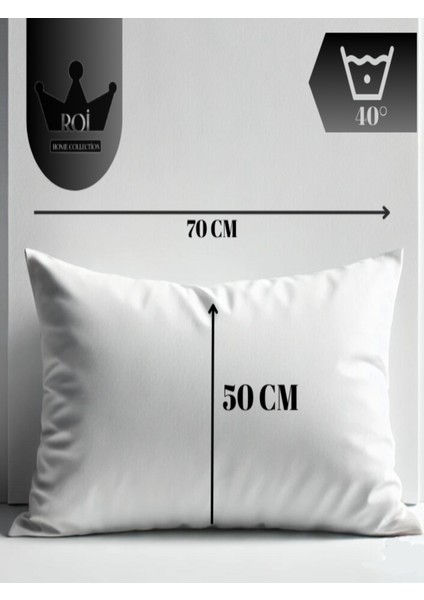 2 Adet 800 Gram Boncuk Silikon Dolgulu 50X70 Konforlu çeyizlik Yüksek Yastık