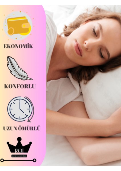 2 Adet 800 Gram Boncuk Silikon Dolgulu 50X70 Konforlu çeyizlik Yüksek Yastık modelleri