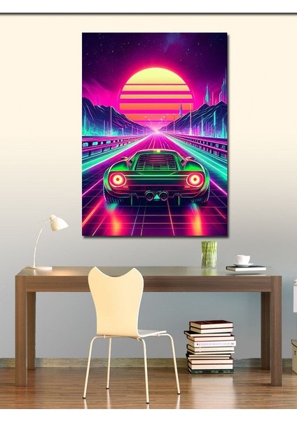 Kanvas Tablo Neon Gece Yarışı fiyatları