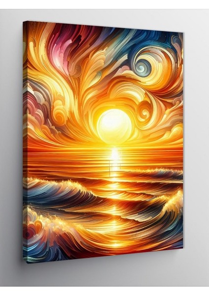 Kanvas Tablo Gökkuşağı Güneş Manzarası