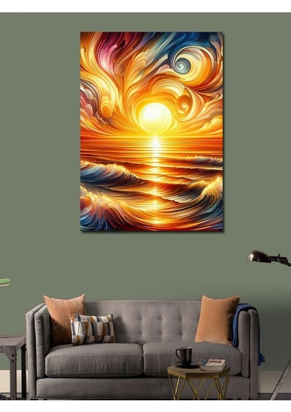 Kanvas Tablo Gökkuşağı Güneş Manzarası modelleri