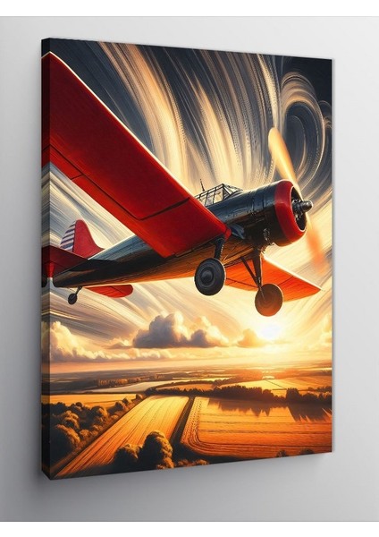 Kanvas Tablo Kırmızı Uçak