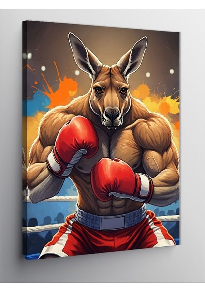 Kanvas Tablo Boksör Kanguru
