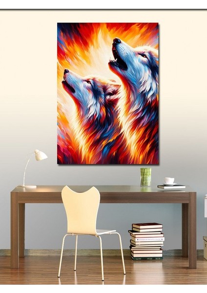 Kanvas Tablo Birlikte Uluyan Kurtlar fiyatları