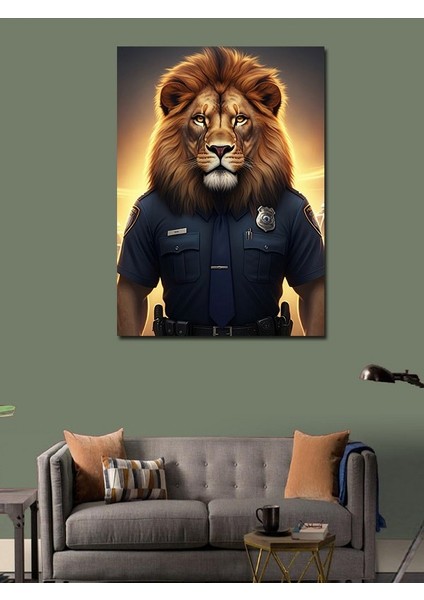 Kanvas Tablo Polis Aslan