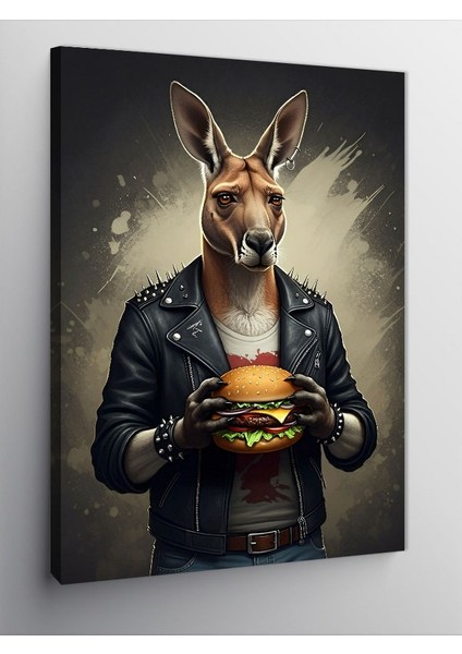 Kanvas Tablo Burgerli Kanguru