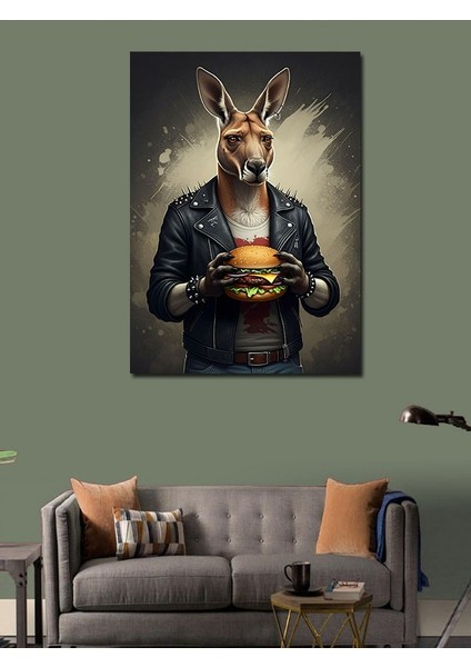 Kanvas Tablo Burgerli Kanguru modelleri