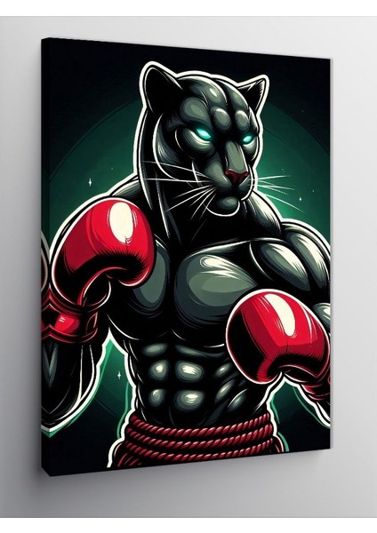 Kanvas Tablo Boksör Siyah Panter