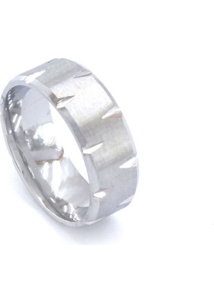 316L Çelik Lazerli Unisex Alyans Yüzük YZK-293