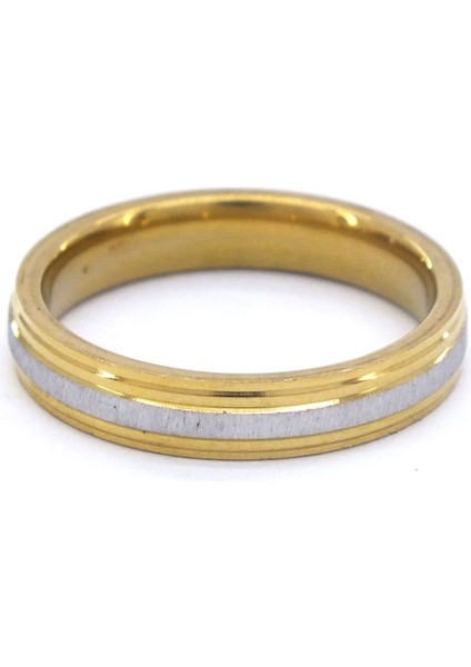 Çelik Yüzük Alyans Altın Kaplama YZK-224 modelleri