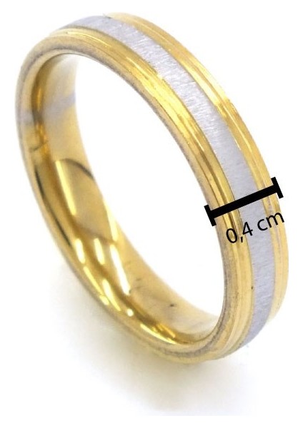 Çelik Yüzük Alyans Altın Kaplama YZK-224 fırsatları