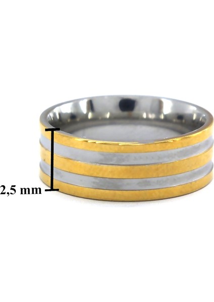 316L Çelik Unisex Alyans Yüzük YZK-355