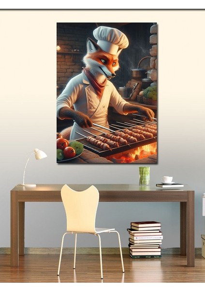 Kanvas Tablo Aşçı Tilki