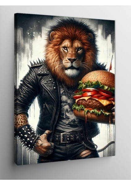 Kanvas Tablo Burgerli Aslan