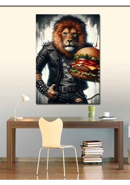 Kanvas Tablo Burgerli Aslan
