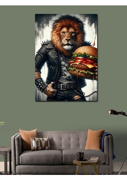 Kanvas Tablo Burgerli Aslan