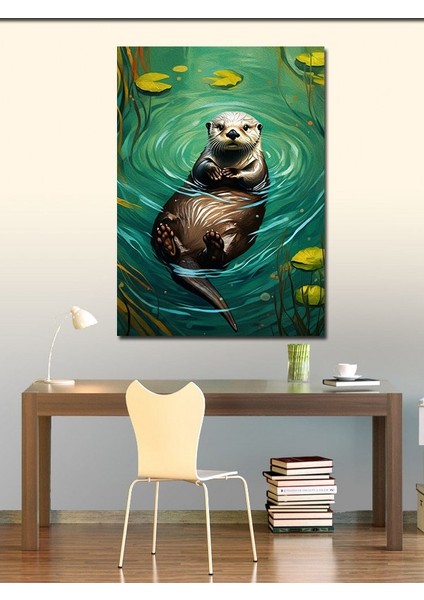 Kanvas Tablo Gölde Su Samuru fiyatları