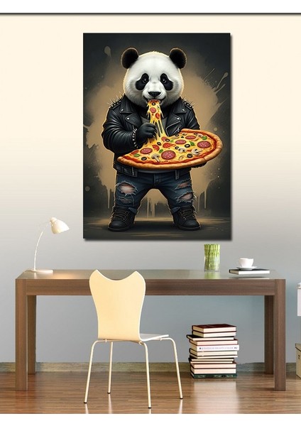 Kanvas Tablo Pizza Tutan Panda fiyatları