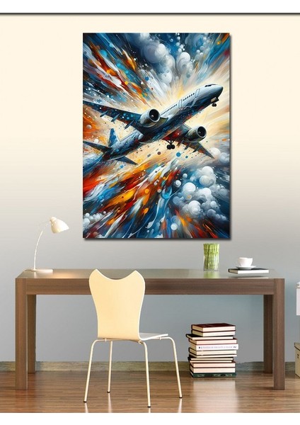 Kanvas Tablo Patlayan Jet Uçağı fiyatları