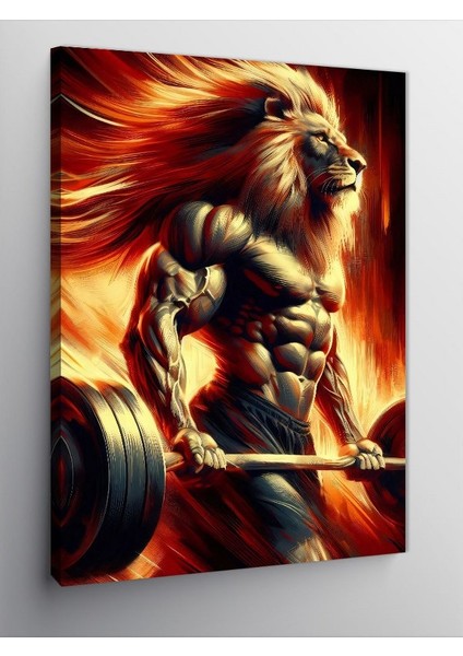 Kanvas Tablo Alevli Sporcu Aslan