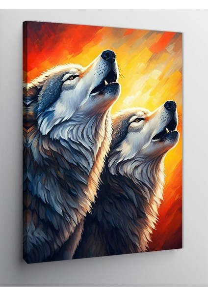 Kanvas Tablo Uluyan Kurtlar
