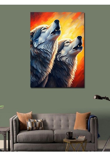 Kanvas Tablo Uluyan Kurtlar modelleri