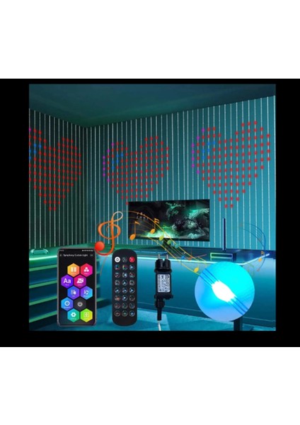 Rgb Güneş Enerjili 8tüplü Bahçe-Noel Ağacı-Yılbaşı Dekor Süsleme Peri Meteor Işıkları Dış Mekan LED