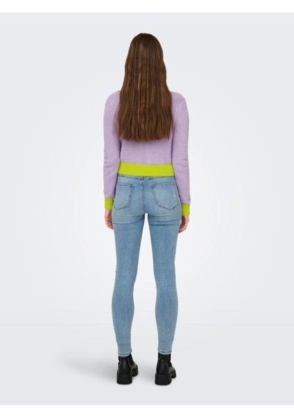 Onlpıumo L/s Contrast Pull cc Knt Kadın Crop Kazak