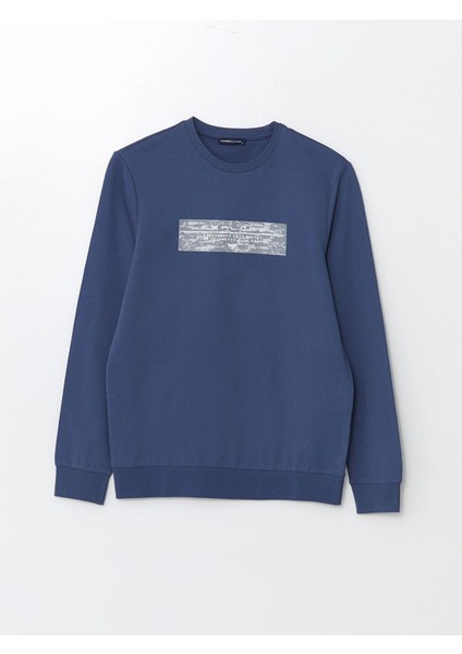 Lcwaıkıkı Classic Bisiklet Yaka Uzun Kollu Baskılı Erkek Sweatshirt indirimleri