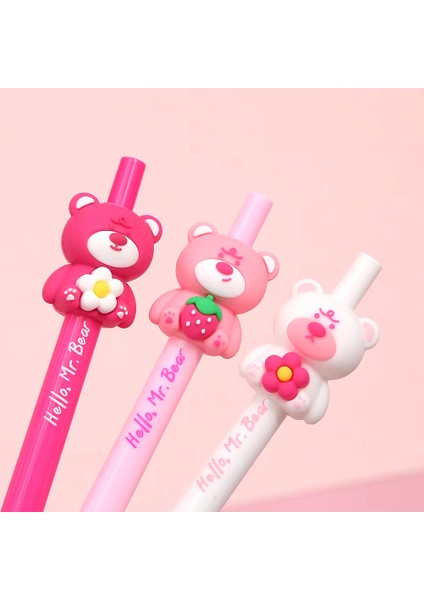 Pink Bear Maskotlu Versatil Kalem 0.7mm