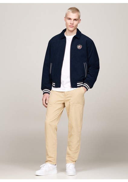 Tommy Jeans Lacivert Erkek Mont DM0DM19626C1G Crest Cord Letterman