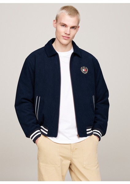 Tommy Jeans Lacivert Erkek Mont DM0DM19626C1G Crest Cord Letterman